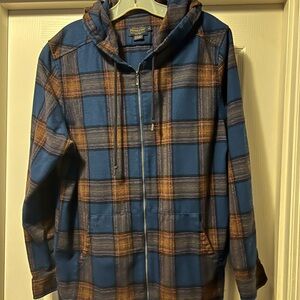 Pendleton Blue and Brown Plaid Button Down Shirt